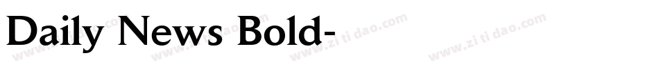 Daily News Bold字体转换